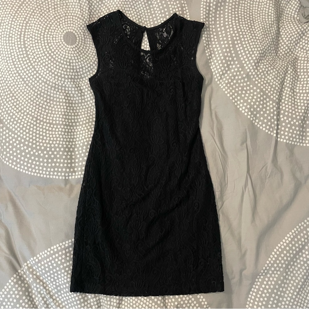 Crochet overlay dress